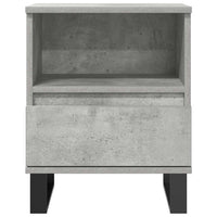 Comodini 2pz Grigio Cemento 40x35x50 cm in Legno Multistrato 830645