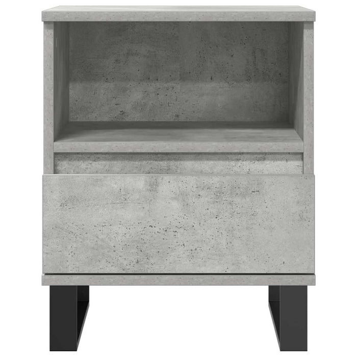 Comodini 2pz Grigio Cemento 40x35x50 cm in Legno Multistrato 830645