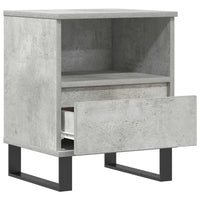 Comodini 2pz Grigio Cemento 40x35x50 cm in Legno Multistrato 830645