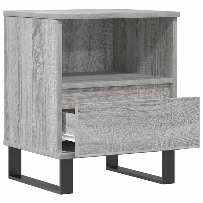Comodino Grigio Sonoma 40x35x50 cm in Legno Multistrato 830648