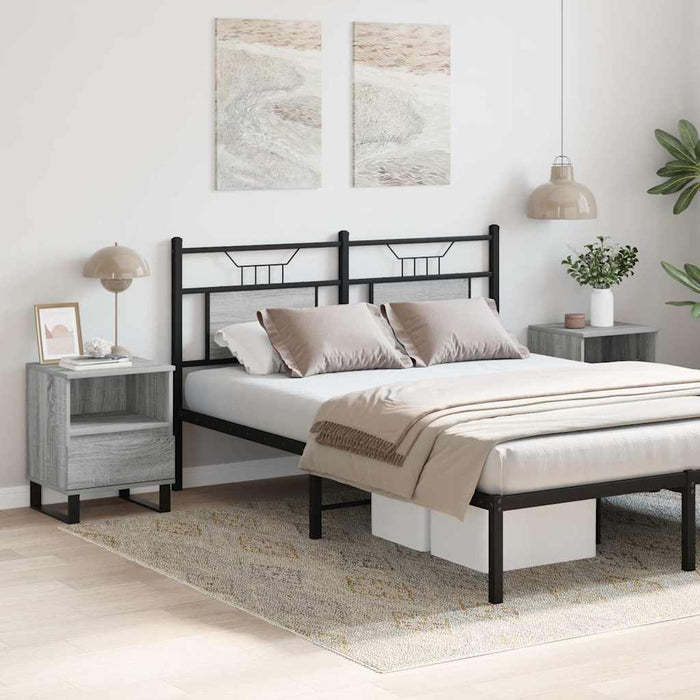 Comodini 2pz Grigio Sonoma 40x35x50 cm in Legno Multistratocod mxl 126471