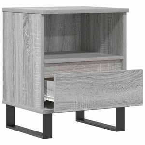 Comodini 2pz Grigio Sonoma 40x35x50 cm in Legno Multistrato 830649