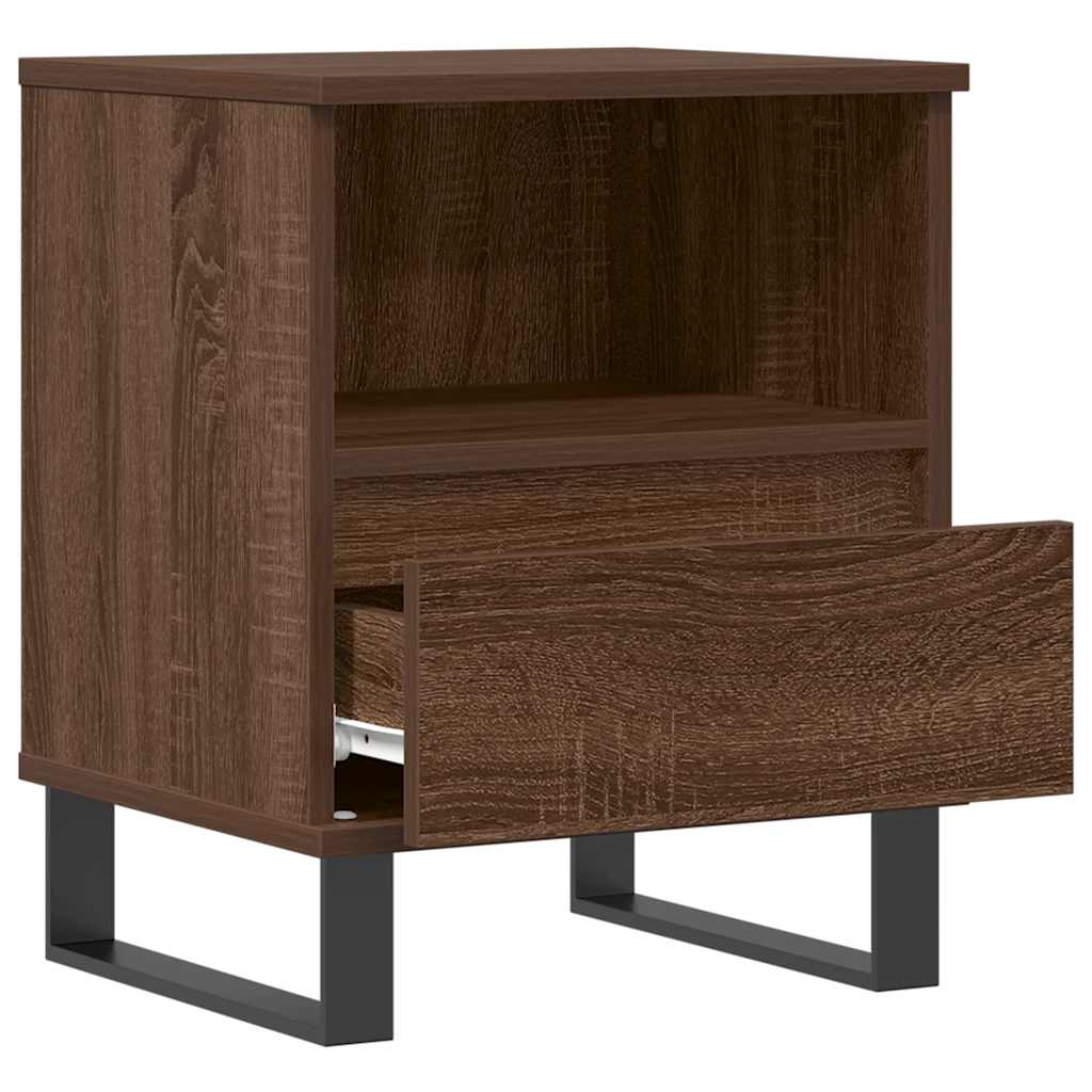 Comodino Rovere Marrone 40x35x50 cm in Legno Multistrato 830650