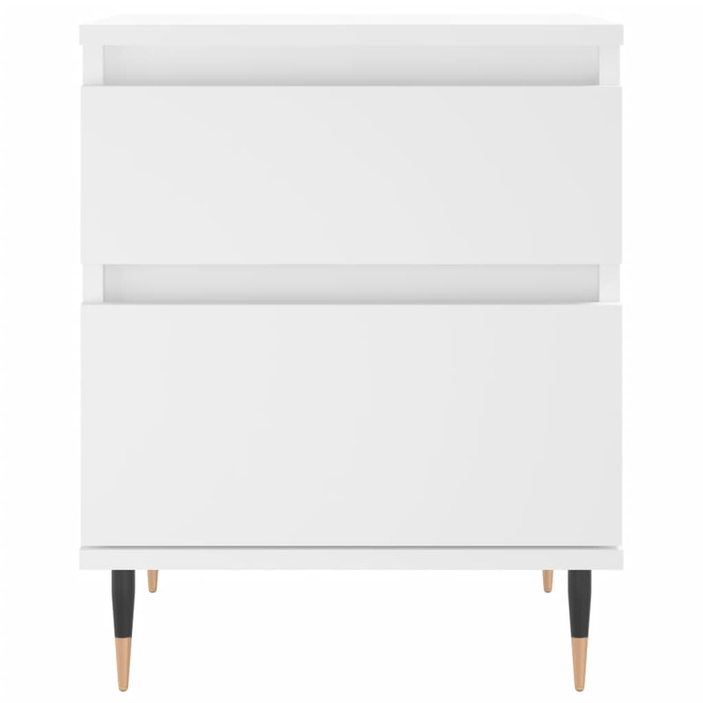 Comodino-Tavolino da notte Bianco 40x35x50 cm in Legno Multistrato 801449