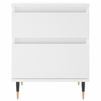 Comodino-Tavolino da notte Bianco 40x35x50 cm in Legno Multistrato 801449