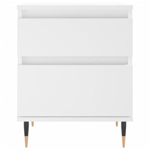 Comodino-Tavolino da notte Bianco 40x35x50 cm in Legno Multistrato 801449