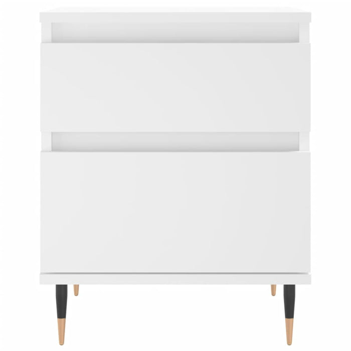 Comodino-Tavolino da notte Bianco 40x35x50 cm in Legno Multistrato 801449