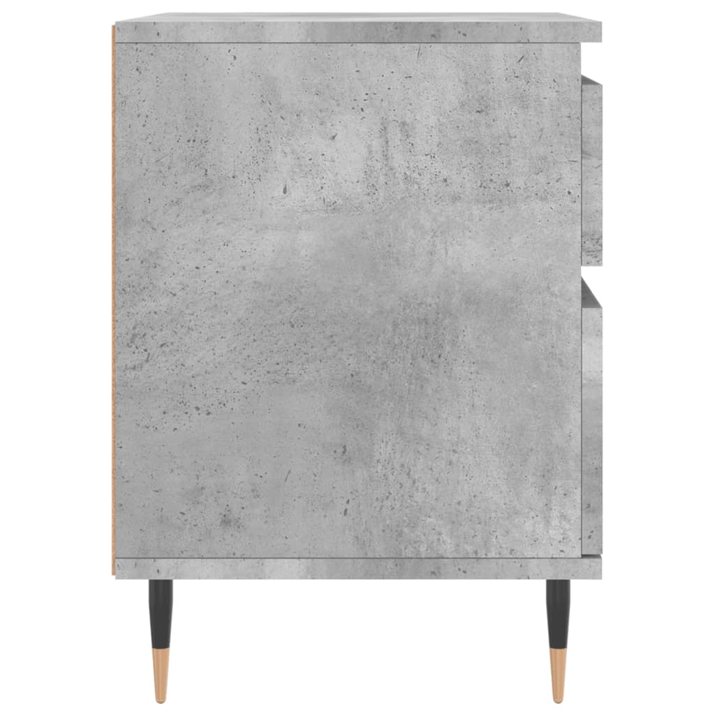Comodino Grigio Cemento 40x35x50 cm in Legno Multistrato 830660