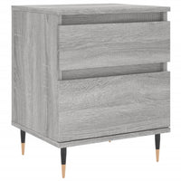 Comodini 2pz Grigio Sonoma 40x35x50 cm in Legno Multistrato 830665
