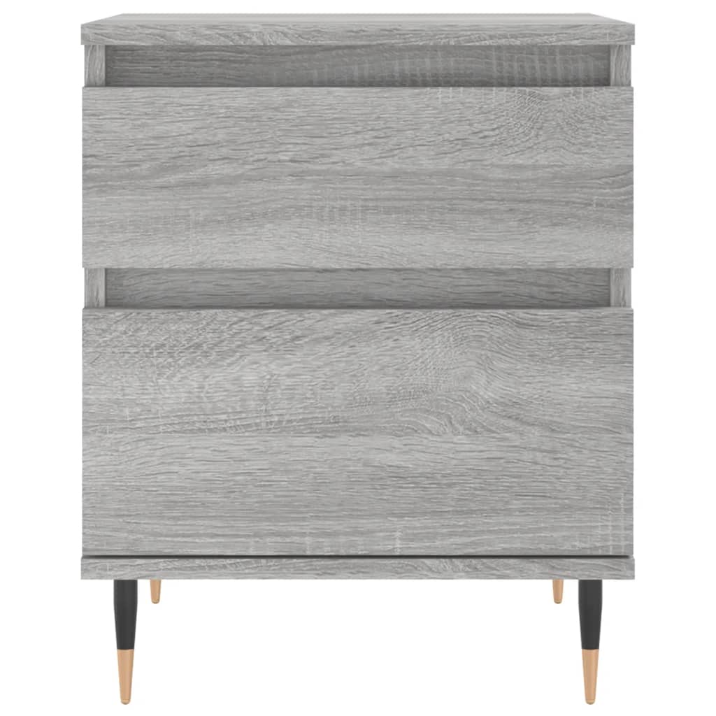 Comodini 2pz Grigio Sonoma 40x35x50 cm in Legno Multistrato 830665