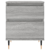 Comodini 2pz Grigio Sonoma 40x35x50 cm in Legno Multistrato 830665