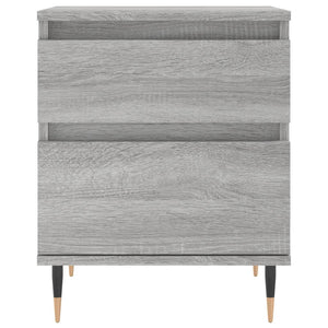 Comodini 2pz Grigio Sonoma 40x35x50 cm in Legno Multistrato 830665