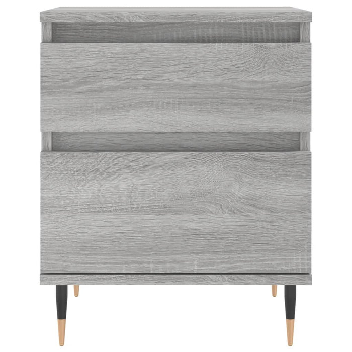 Comodini 2pz Grigio Sonoma 40x35x50 cm in Legno Multistrato 830665