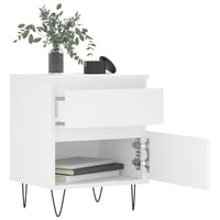 Comodino Bianco 40x35x50 cm in Legno Multistratocod mxl 126444