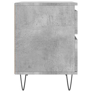 Comodini 2pz Grigio Cemento 40x35x50 cm in Legno Multistrato 830677
