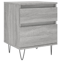 Comodini 2pz-Set di 2 Tavolino da notte Grigio Sonoma 40x35x50 cm in Legno Multistrato 939873