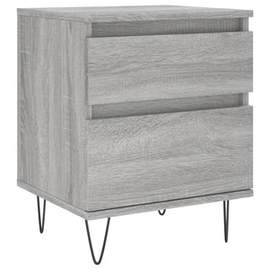 Comodini 2pz-Set di 2 Tavolino da notte Grigio Sonoma 40x35x50 cm in Legno Multistrato 939873