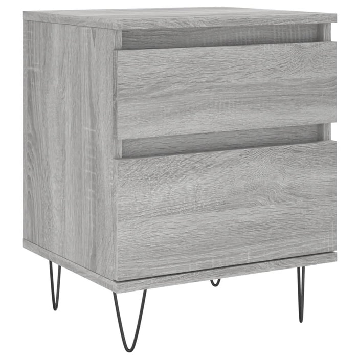 Comodini 2pz-Set di 2 Tavolino da notte Grigio Sonoma 40x35x50 cm in Legno Multistrato 939873