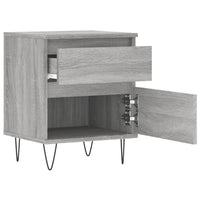 Comodini 2pz-Set di 2 Tavolino da notte Grigio Sonoma 40x35x50 cm in Legno Multistrato 939873