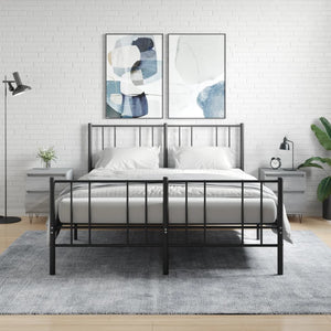 Comodini 2pz-Set di 2 Tavolino da notte Grigio Sonoma 40x35x50 cm in Legno Multistrato 939873