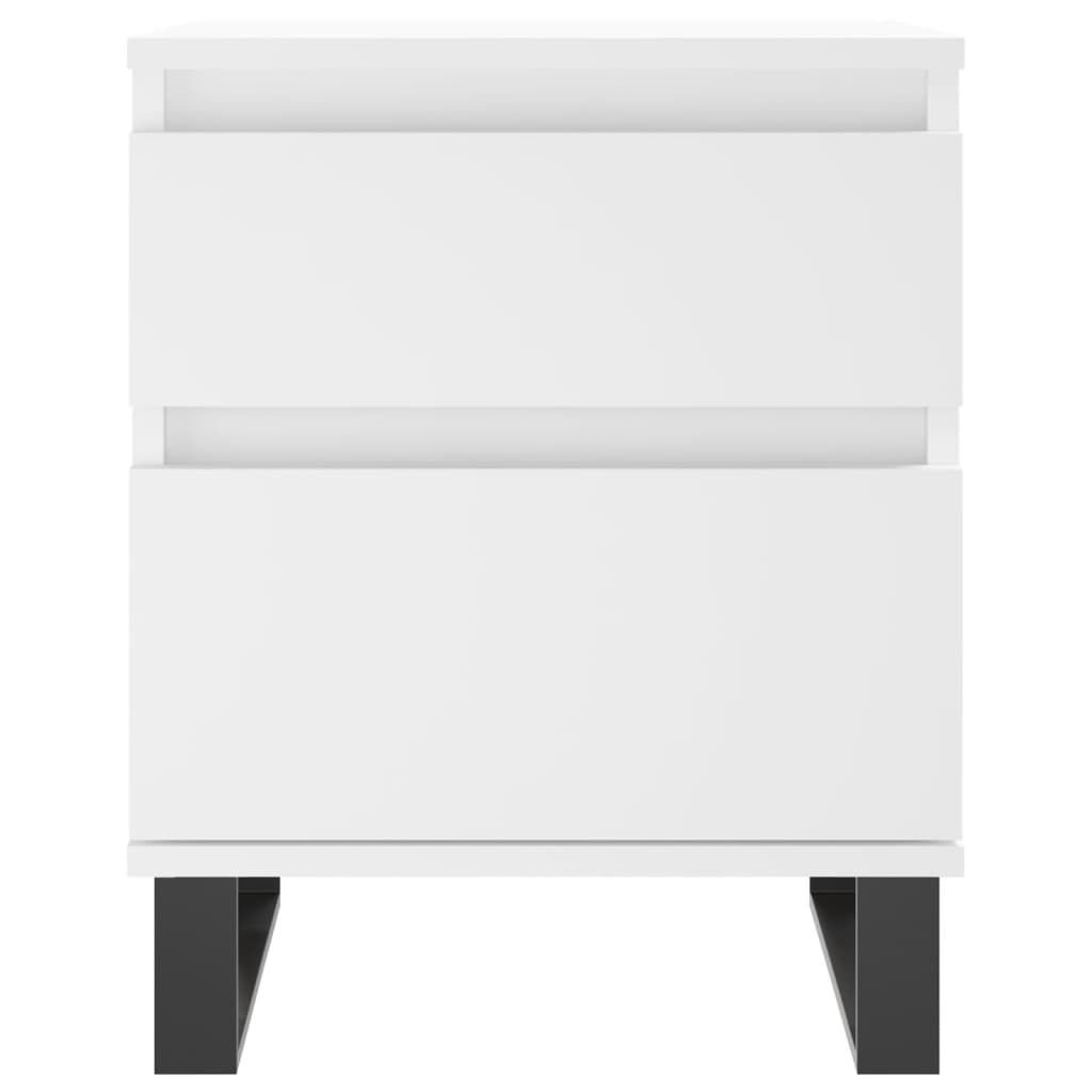 Comodino-Tavolino da notte Bianco 40x35x50 cm in Legno Multistrato 471750