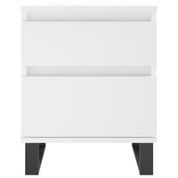 Comodino-Tavolino da notte Bianco 40x35x50 cm in Legno Multistrato 471750