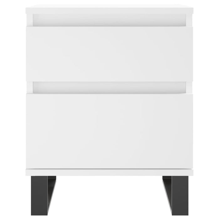 Comodino-Tavolino da notte Bianco 40x35x50 cm in Legno Multistrato 471750