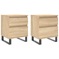 Comodini 2pz-Set di 2 Tavolino da notte Rovere Sonoma 40x35x50 cm in Legno Multistrato 482120