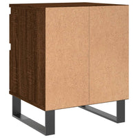 Comodini 2pz-Set di 2 Tavolino da notte Rovere Marrone 40x35x50 cm in Legno Multistrato 272391