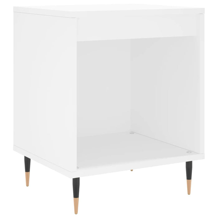 Comodini 2pz Bianchi 40x35x50 cm in Legno Multistrato 830701
