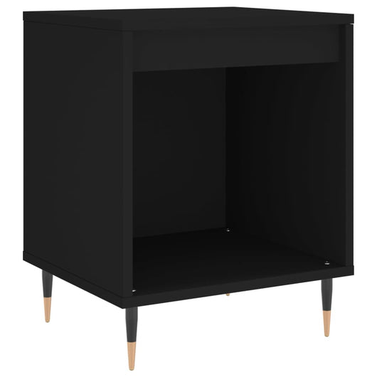 Comodino Nero 40x35x50 cm in Legno Multistrato 830702