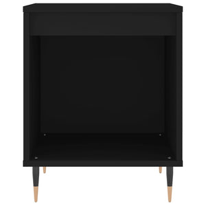 Comodino Nero 40x35x50 cm in Legno Multistrato 830702