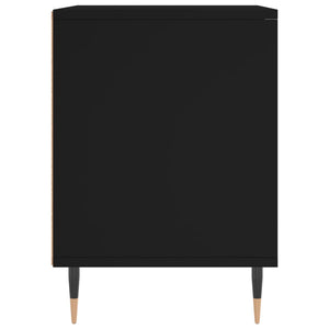 Comodino Nero 40x35x50 cm in Legno Multistrato 830702