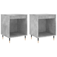 Comodini 2pz Grigio Cemento 40x35x50 cm in Legno Multistrato 830709