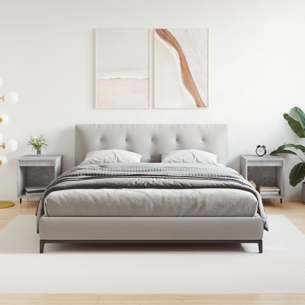 Comodini 2pz Grigio Cemento 40x35x50 cm in Legno Multistratocod mxl 102478