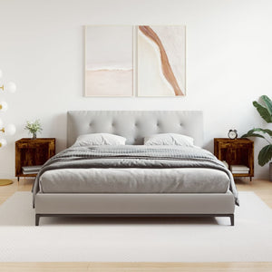 Comodini 2pz Rovere Fumo 40x35x50 cm in Legno Multistrato 830711