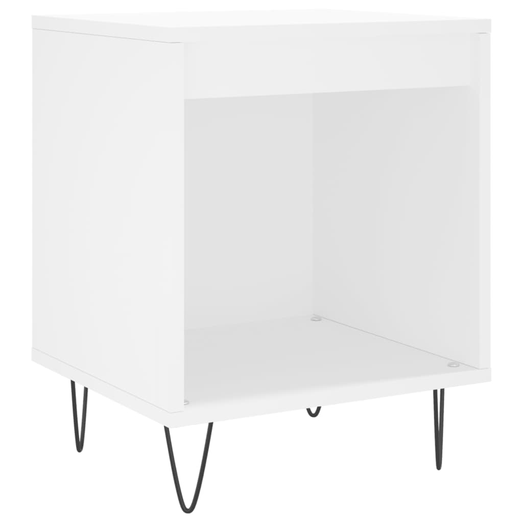 Comodino Bianco 40x35x50 cm in Legno Multistrato 830716