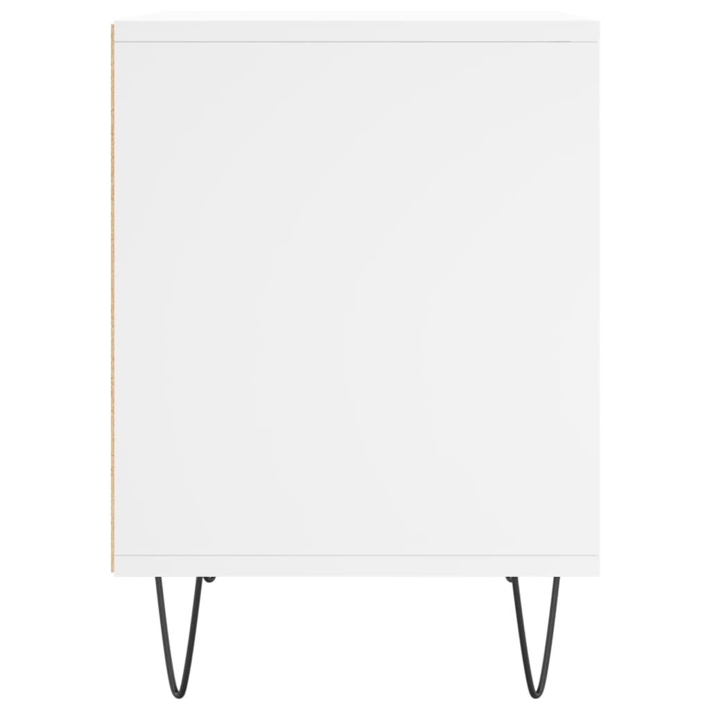 Comodino Bianco 40x35x50 cm in Legno Multistrato 830716