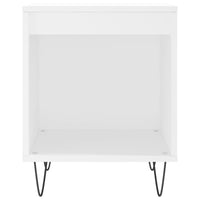 Comodini 2pz Bianchi 40x35x50 cm in Legno Multistrato 830717