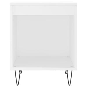 Comodini 2pz Bianchi 40x35x50 cm in Legno Multistrato 830717