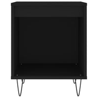 Comodino Nero 40x35x50 cm in Legno Multistrato 830718