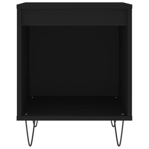 Comodino Nero 40x35x50 cm in Legno Multistrato 830718