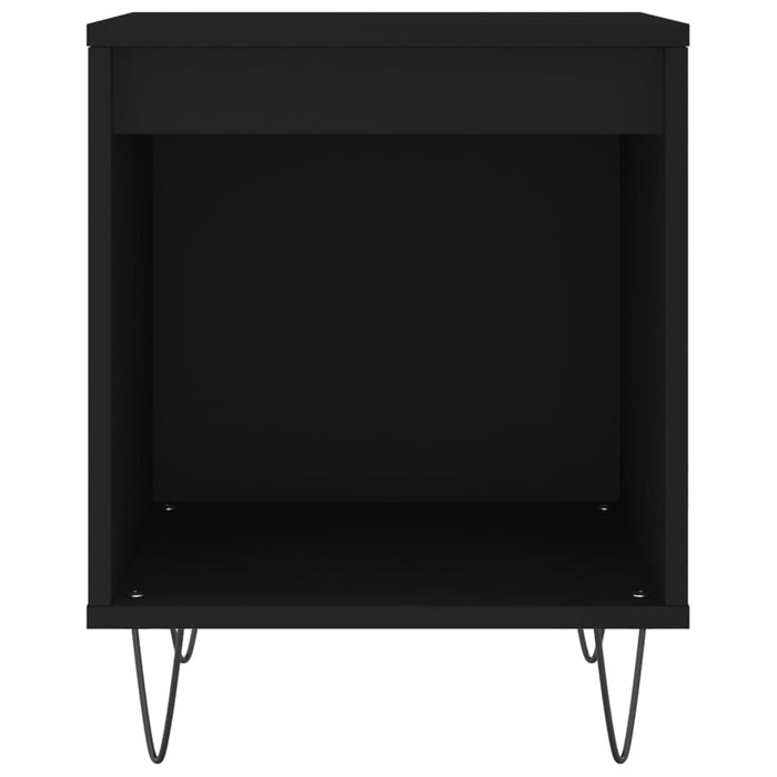 Comodino Nero 40x35x50 cm in Legno Multistrato 830718