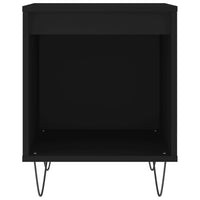 Comodini 2pz Neri 40x35x50 cm in Legno Multistrato 830719