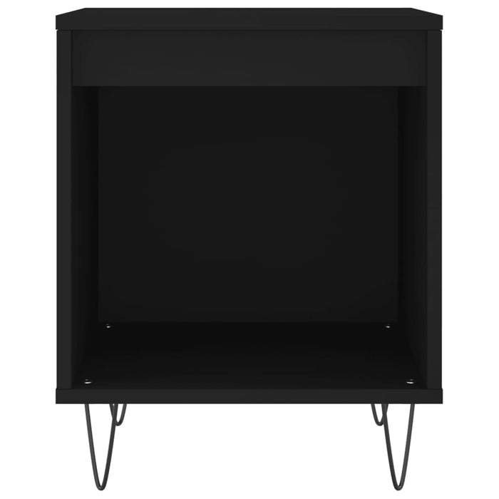 Comodini 2pz Neri 40x35x50 cm in Legno Multistrato 830719