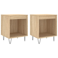 Comodini 2pz-Set di 2 Tavolino da notte Rovere Sonoma 40x35x50 cm in Legno Multistrato 394722