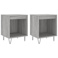 Comodini 2pz Grigio Sonoma 40x35x50 cm in Legno Multistrato 830729