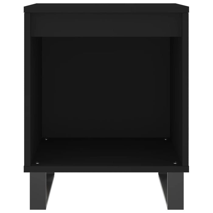 Comodino Nero 40x35x50 cm in Legno Multistrato 830734