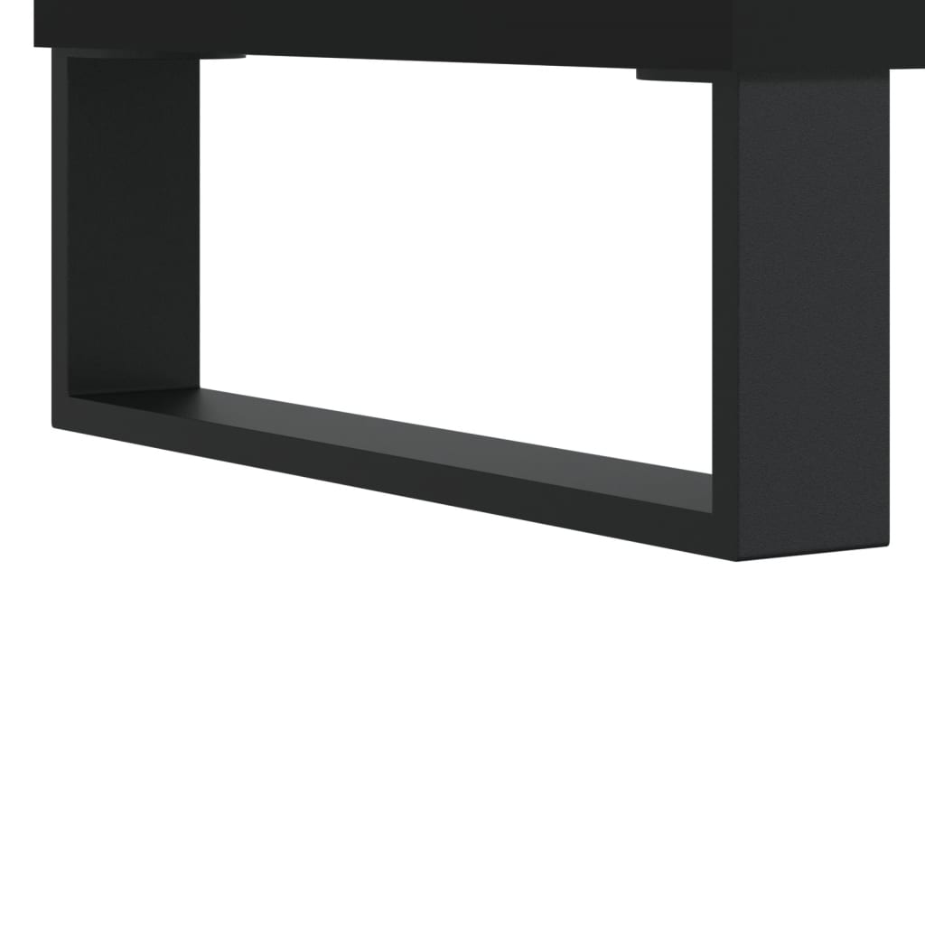Comodino Nero 40x35x50 cm in Legno Multistrato 830734