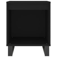 Comodini 2pz Neri 40x35x50 cm in Legno Multistrato 830735